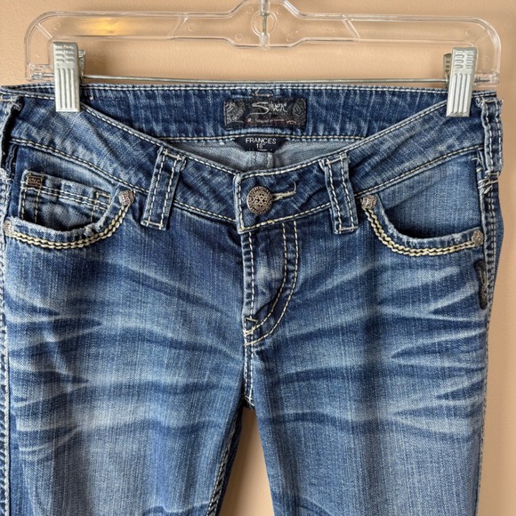 Silver Jeans Co Frances Bootcut Jeans Womens W28 L28 Distressed Denim - Picture 8 of 14